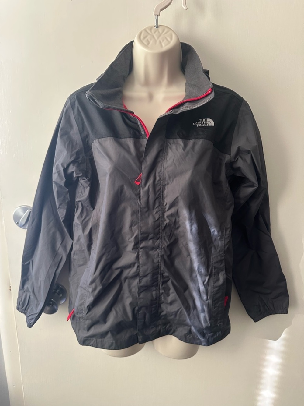 The North Face Black Ski Jacket with Red Trim